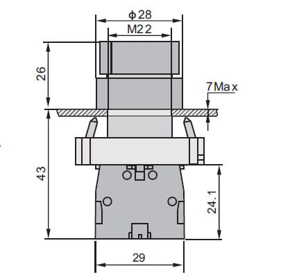 Prepínač pera BD73 momentálny/stabilný (1)-0-2