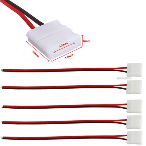 Dvojitý konektor pre 10mm LED pásik - 5050 s káblom