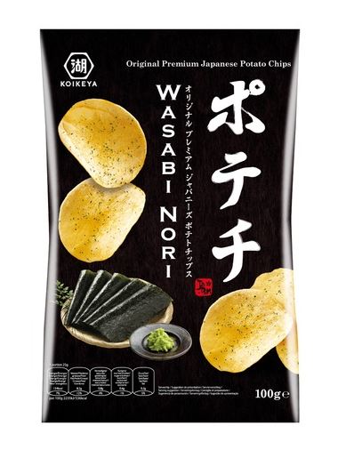 Koikeya Wasabi Nori čipsy 100g