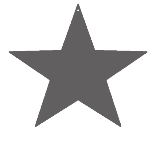 Dekor prívesok, prelamovaná dekorácia STAR, farby