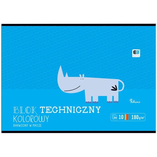 Technický blok A4 10k 180 g farebné listy BEBE