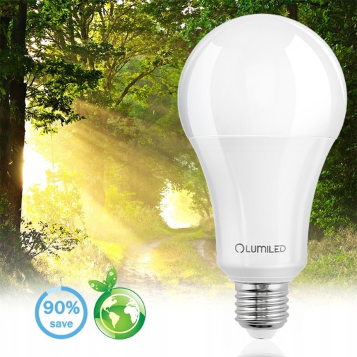 E27 LED žiarovka 24W = 200W 3452lm 6500K STUDENÁ BIELA VÝKONNÁ PREMIUM LUMILED
