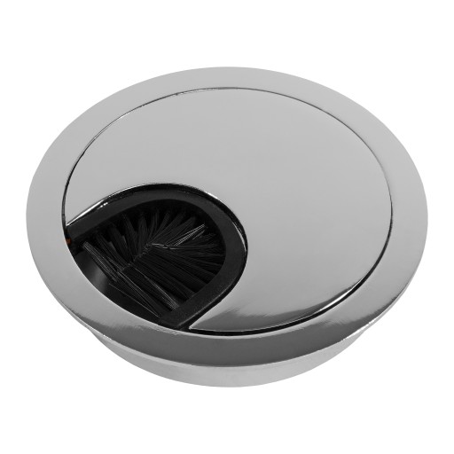 OKRUHÝ KÁBLOVÝ VSTUP 60 MM KOVOVÝ CHROM KD-60/CHROMOVÝ AMIX