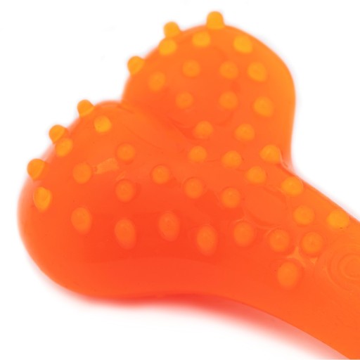 Pohodlná žuvacia kosť pre psa Dental Bone Mint, oranžová, 8,5 cm
