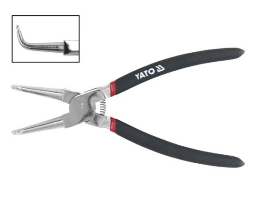 Zaisťovacie kliešte, vnútorné zalomené 150 mm YT-2143