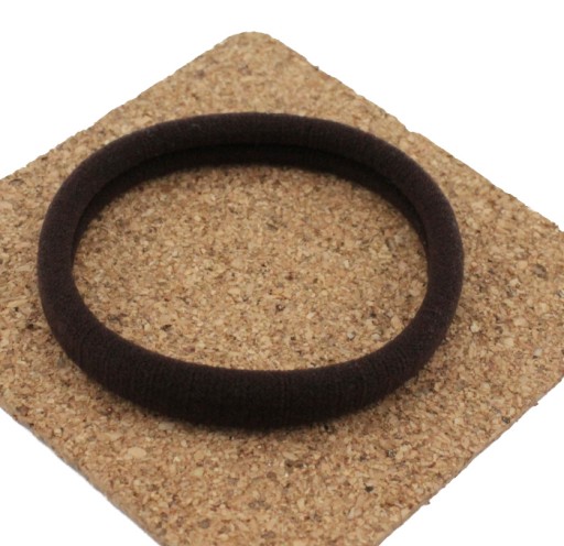 LYCRA RUB NA VLASY, VEĽKÁ, 7 cm, TMAVOHNEDÁ, HRUBÉ VLASY