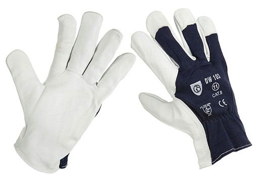KOŽENÉ 8 PRACOVNÝCH RUKAVICE NAVY KOZIE