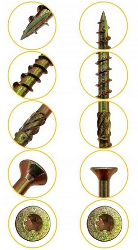 TESÁRSKE SKRUTY DO DREVA CS 3,5X45 TORX PROTIHLAVICE DOMAX 200KS