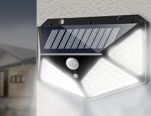 SOLÁRNA LAMPA S POHYBOVÝM SENZOROM HALOGÉN 100LED