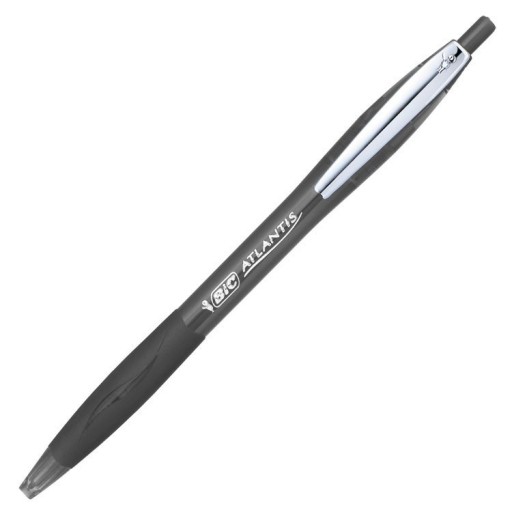 BIC Atlantis Soft zasúvacie guľôčkové pero čierne