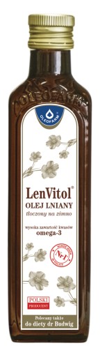 Ľanový olej LENVITOL 0,25 ZA STUDENA LISOVANÝ BUDWIG
