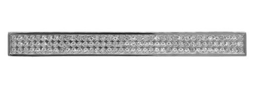 Nábytková úchytka s chrómovými kryštálmi, rozteč 128 mm - UKS007 AMIX