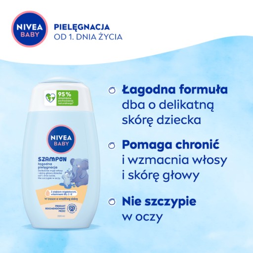 NIVEA BABY ŠAMPÓN ŠETRNÁ STAROSTLIVOSŤ PRE BOJČATÁ A DETI 200 ml