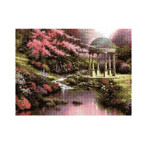 Diamantové vyšívanie Diamond 30x40cm záhrada DPX-03003