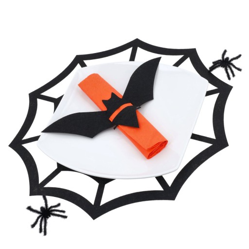 Ozdobné obaly na halloweenske príborové obrúsky