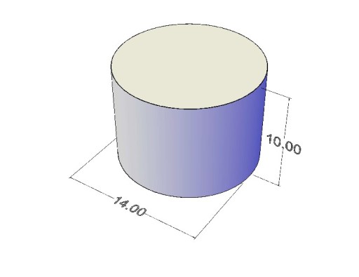 Cylindrický neodymový magnet MW 14x10 N38H 1 kus