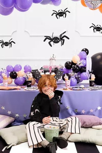 HALLOWEENSKÉ OZDOBY PAVÚKOVÉ OZDOBY ČIERNA 27cm 5ks