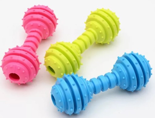 Hryzátko pre psa RUBBER BONE so zvončekom a zvončekovou hračkou na žuvanie