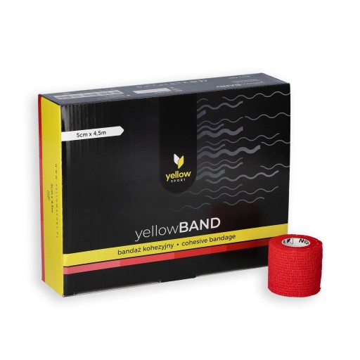 Samolepiaca stabilizačná súdržná bandáž YellowBAND 5cm červená