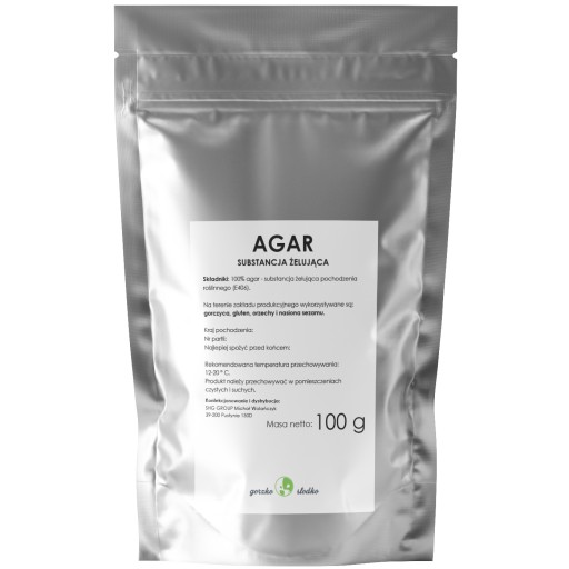 AGAR želírovacia látka, rastlinná želatína, 0,1 kg