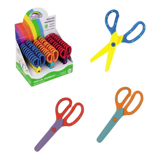 PLASTOVÉ ŠKOLSKÉ NOŽNICE 13cm FIORELLO MIX 1ks