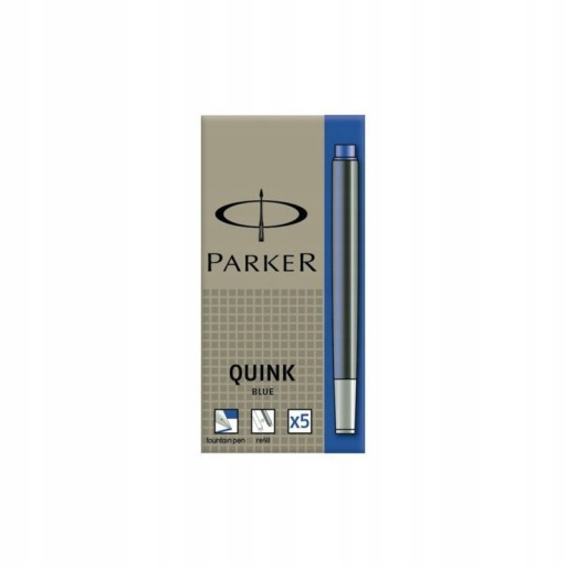 Balenie dlhých atramentových kaziet Parker blue 5