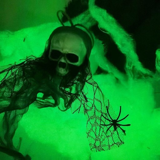 SPIDER WEB OSVETLENIE HALLOWEEN 4 SPIDER LIT