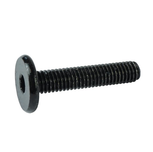 Skrutka s miskou M6 x 30 mm, metrická skrutka na nábytok čiernej farby