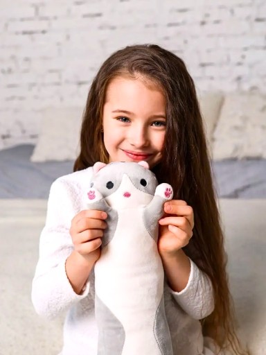 HRAČKY PRE DETI MEDVEĎOV MASKOT Mačka MAČKA MAČIČKA DLHÝ DARČEKOVÝ VANKÚŠEK