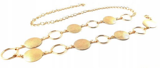 OZDOBNÝ OPASOK, ELEGANTNÁ ZLATÁ KOVOVÁ REŤAZKA