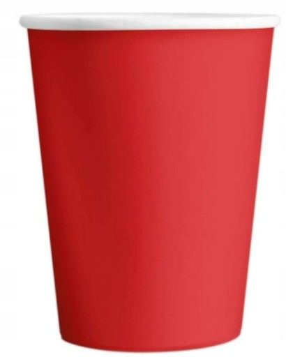 Poháre papierové poháre 250 ml 6 ks červené Valentín narodeninové sviatky