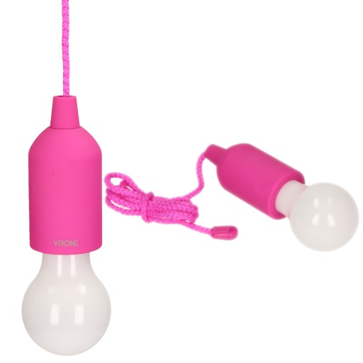 Nočná lampa na batérie na šnúrke 1W LED 3xAAA ružová