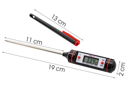 DIGITÁLNY KUCHYNSKÝ TEPLOMER PRE MÄSO POTRAVINY VÍNO KOLÍK LCD SONDA