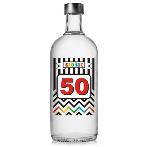 narodeninové etikety k 50. narodeninám ALCOHOL vodka