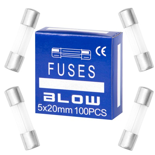 100 KS FAST TRUBICE SKLENENÁ POISTKA 6A CE 5x20mm WTA