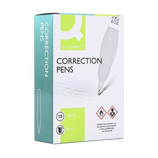 Q-CONNECT korektorové pero, kovový hrot, 8ml