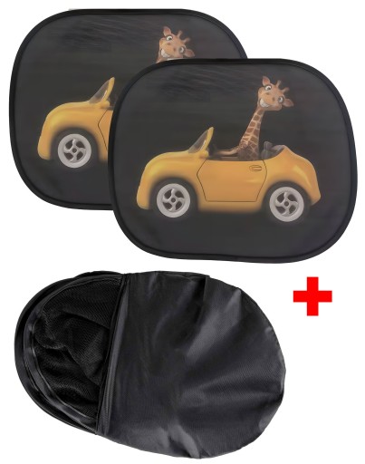2X SLNEČNÁ CLONA DO AUTO PRE DETI OKIENKO DO AUTO UV ŽIRAFA