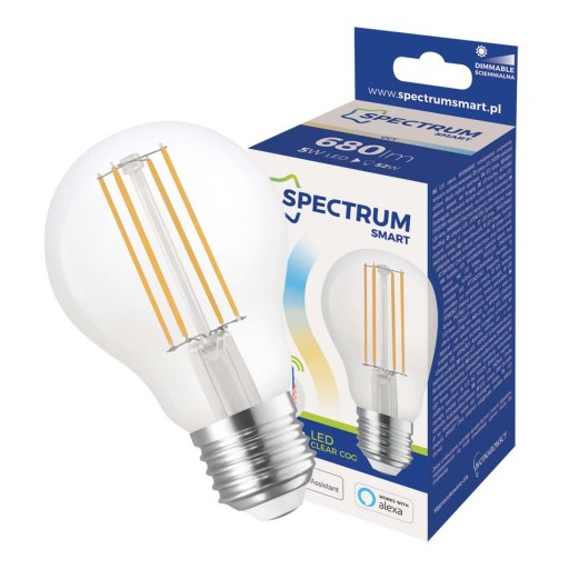 E27 5W COG CLEAR WiFi Tuya SMART LED žiarovka