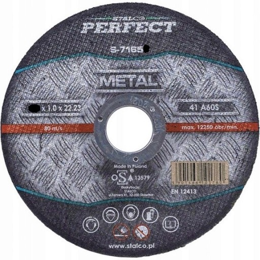 STALCO rezací kotúč na kov 115x1x22,23mm