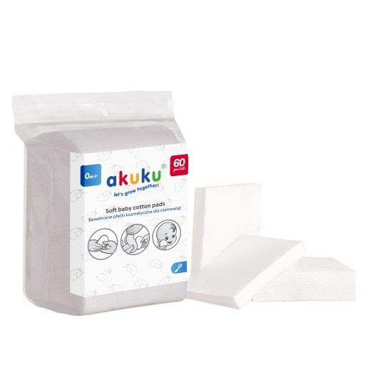 AKUKU BAVLNENÉ KOZMETICKÉ VLOŽKY VEĽKÉ VÝMENNÉ 60