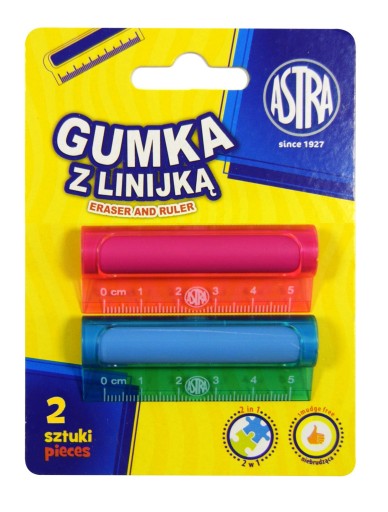 Guma s pravítkom 5cm 2ks Astra