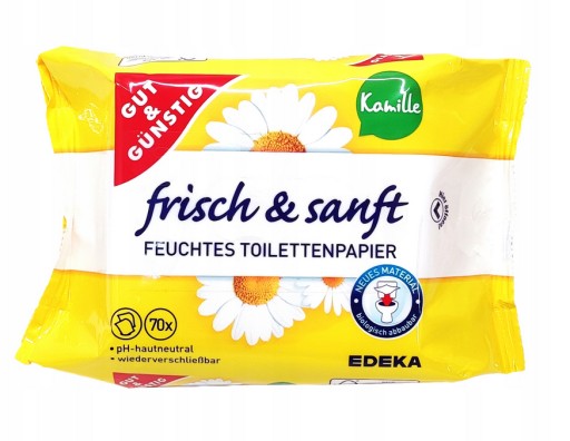 VLHČENÝ TOALETNÝ PAPIER NEUTRÁLNE Vlhčené Utierky G&G CHAMOMILE 70 KS