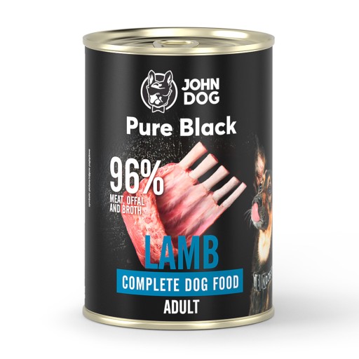John Dog Pure Black krmivo pre dospelých jahňacie mäso 400g