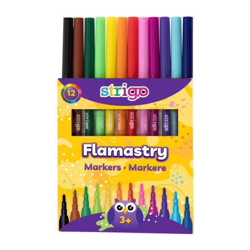 Plstené fixky - fixky - fixky - STRIGO - 12 farieb