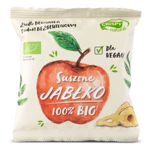 Chrumkavé prírodné bio sušené jablko 15g
