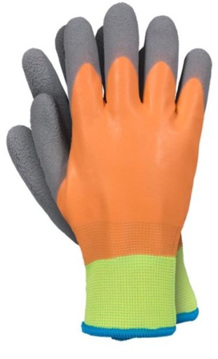 Zateplené pracovné rukavice, potiahnuté latexom, veľkosť 8