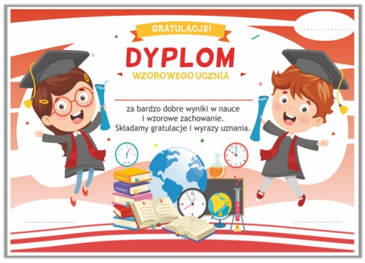 Diplom: Vzorný študent (vzor 28), formát A4