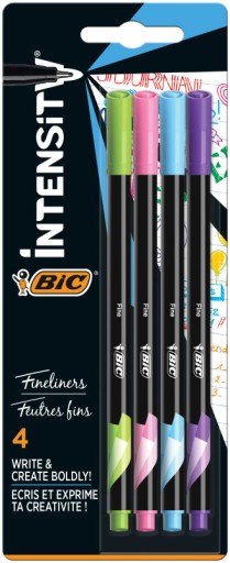 BIC INTENSITY JEMNÁ POVRCHOVÁ ÚPRAVA 0,4MM 4 FARBY MIX