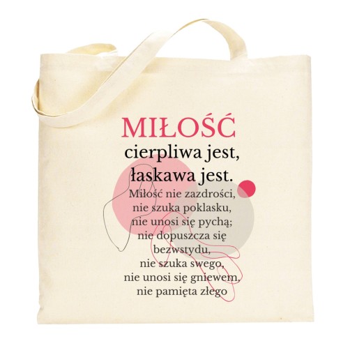 BAVLNENÁ TAŠKA: „LÁSKA...“ – hymnus o láske