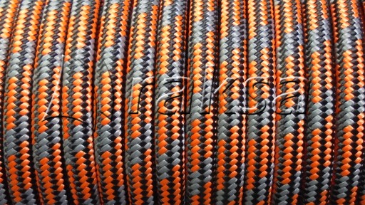 POLYESTEROVÉ LANO 4MM NEPTUN 204 ČIERNA ORANŽOVÁ ŠEDÁ 32291